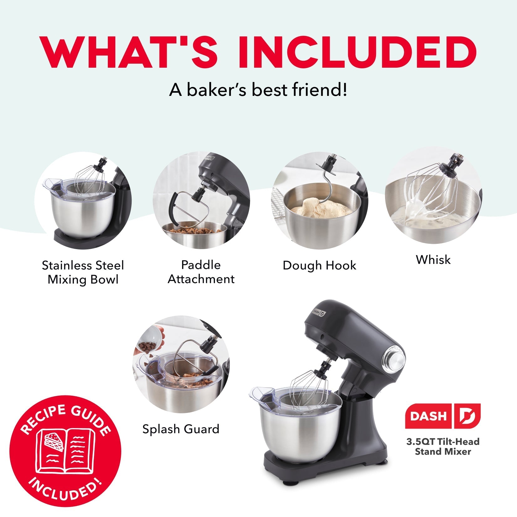 3.5 Qt Tilt Head Stand Mixer